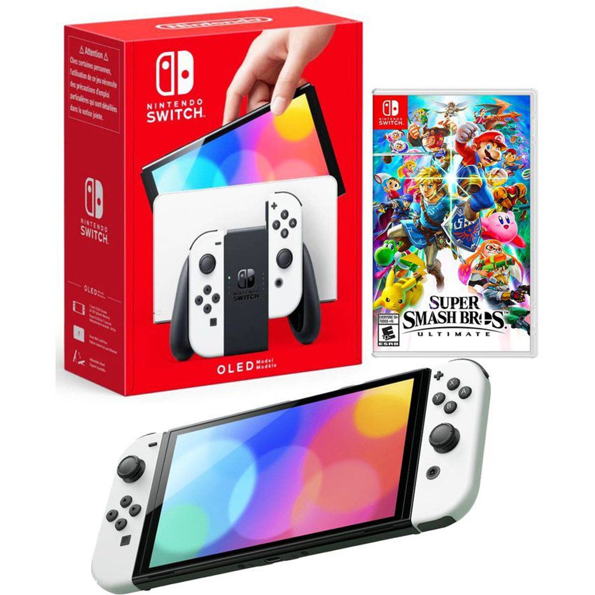 NINTENDO - Consola Nintendo Switch Oled Blanco  Super Smash Bros.