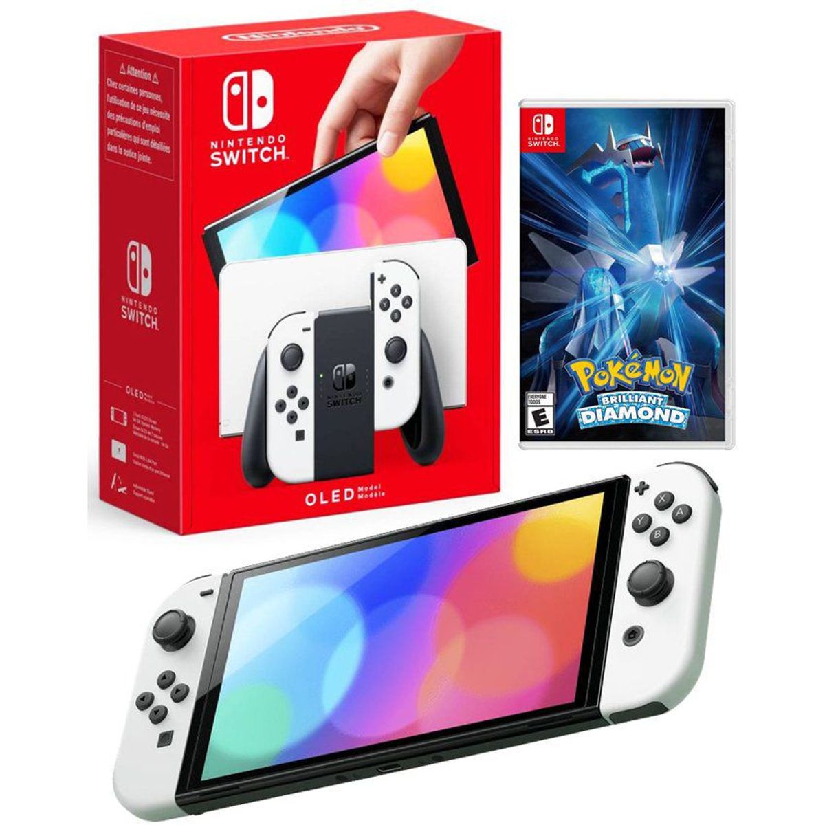 NINTENDO - Consola Nintendo Switch Oled Blanca  Pokemon Diamond.