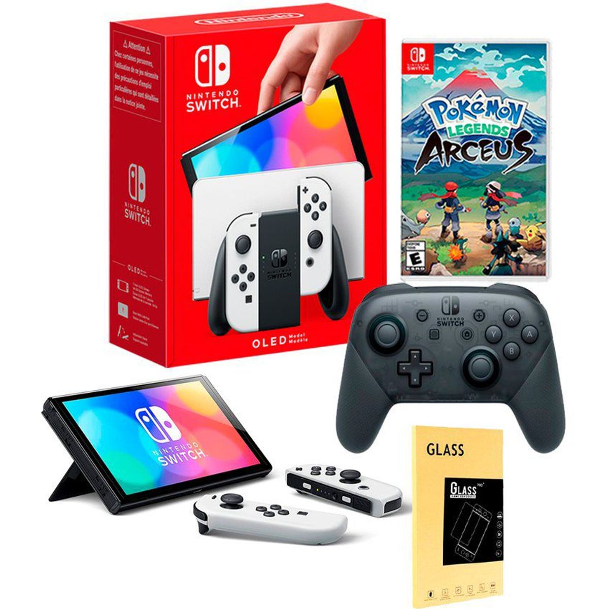 NINTENDO - Consola Nintendo Switch Oled B  Pokemon Arcues  Pro Controller Mica.