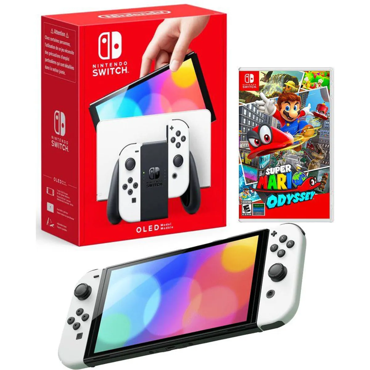 NINTENDO - Consola Nintendo Switch Oled Blanco  Mario Odyssey.