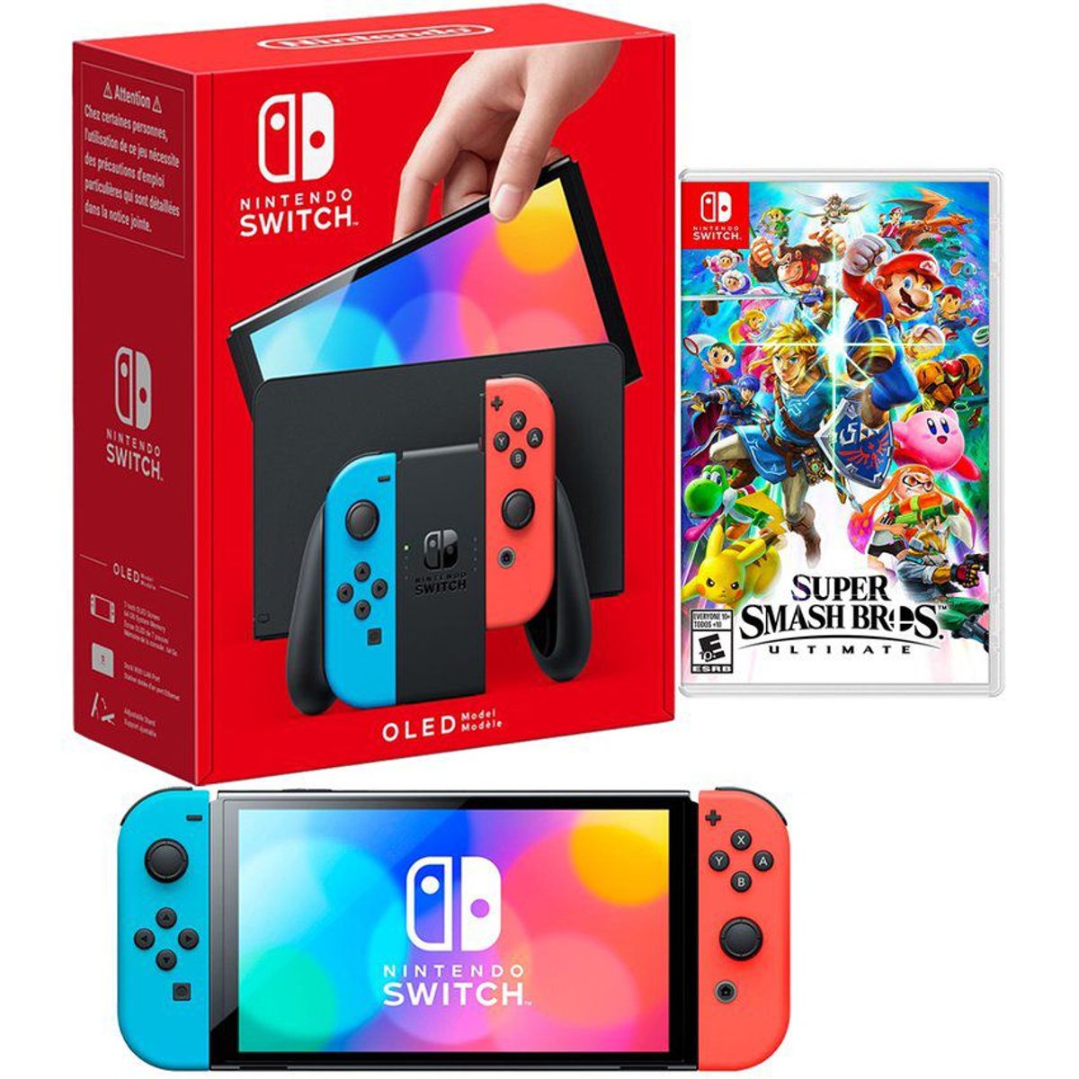 NINTENDO - Consola Nintendo Switch Oled Neón  Super Smash Bros.