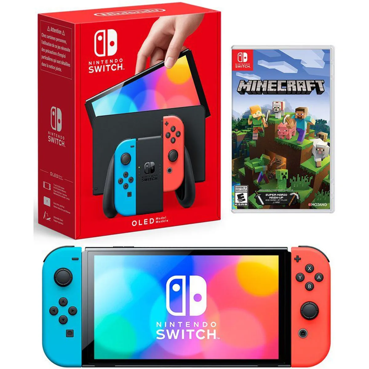 NINTENDO - Consola Nintendo Switch Oled Neon  Minecraft.