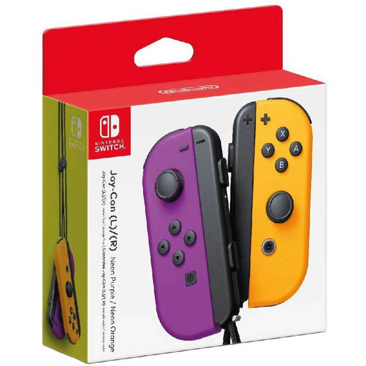 NINTENDO - Controles Joy con neon Morado  Naranja Nintendo Switch