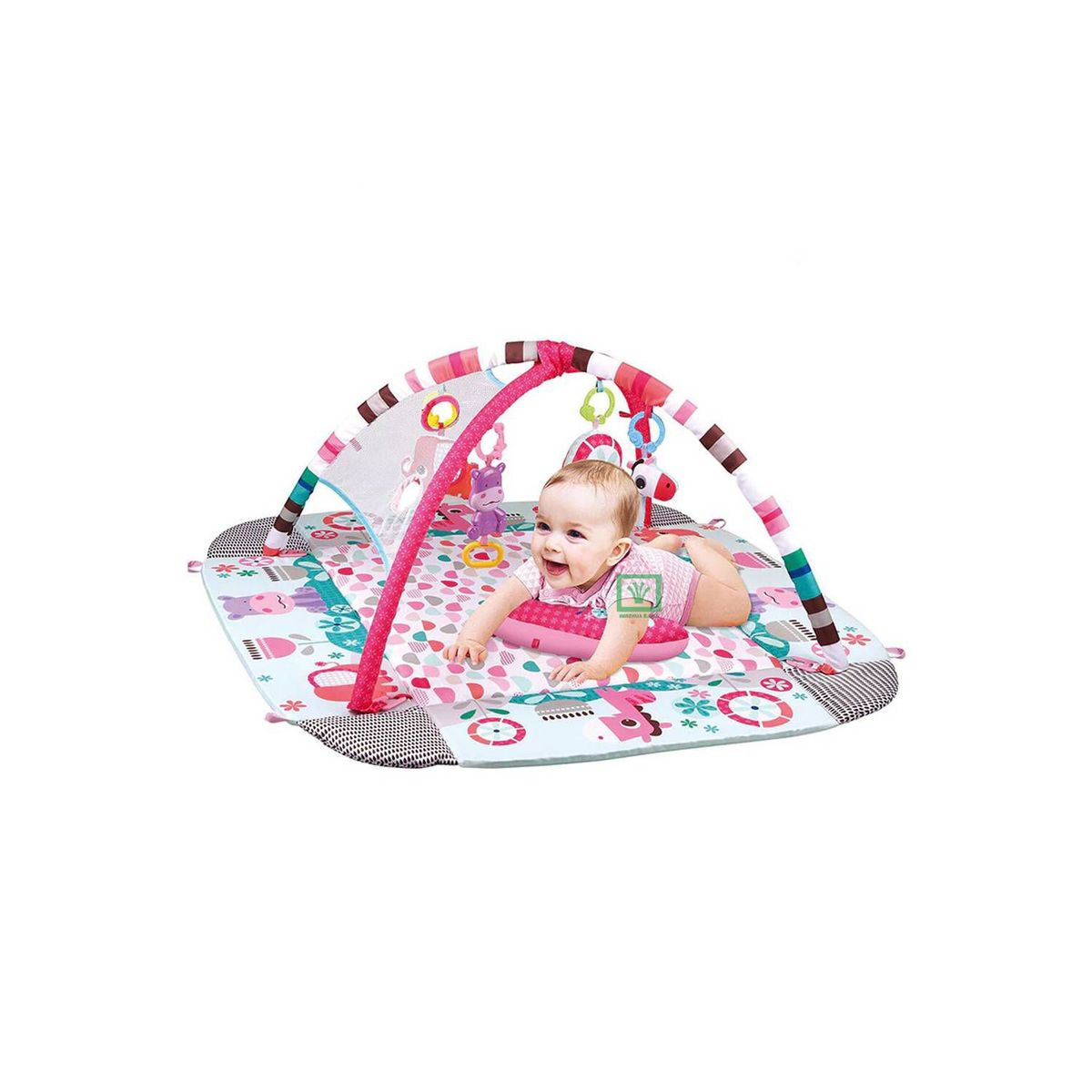 IDEAL - Gimnasio musical 5 en 1 con pelotas rosa