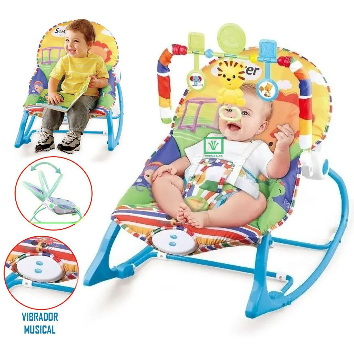 IDEAL - Silla Mecedora Musical Con Vibradora León