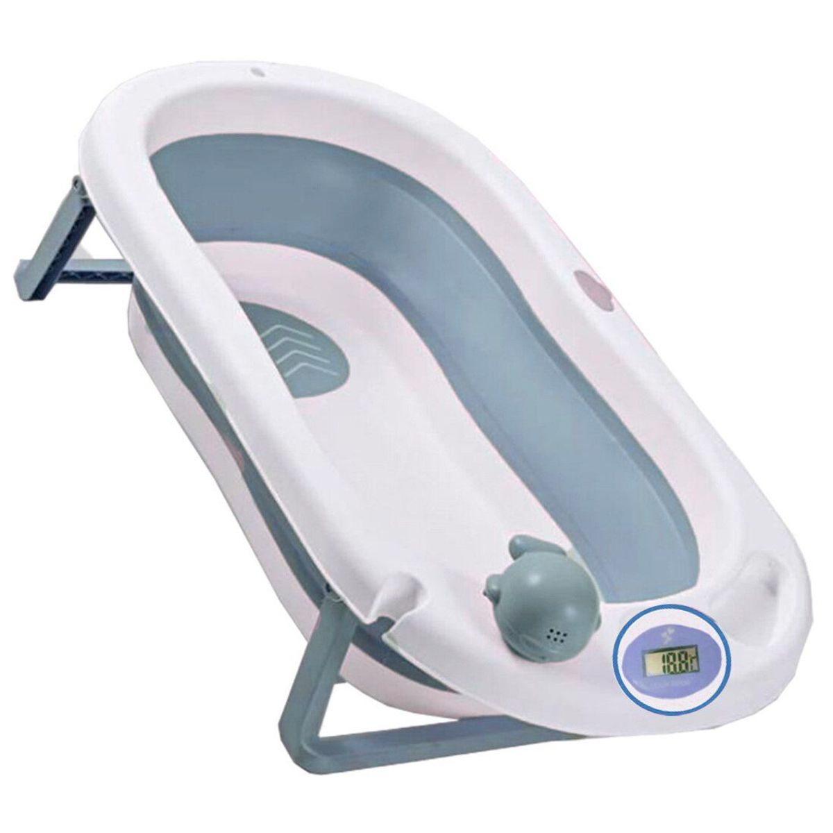 DOUX BEBE - Bañera Tina de Baño para Bebe Plegable Azul