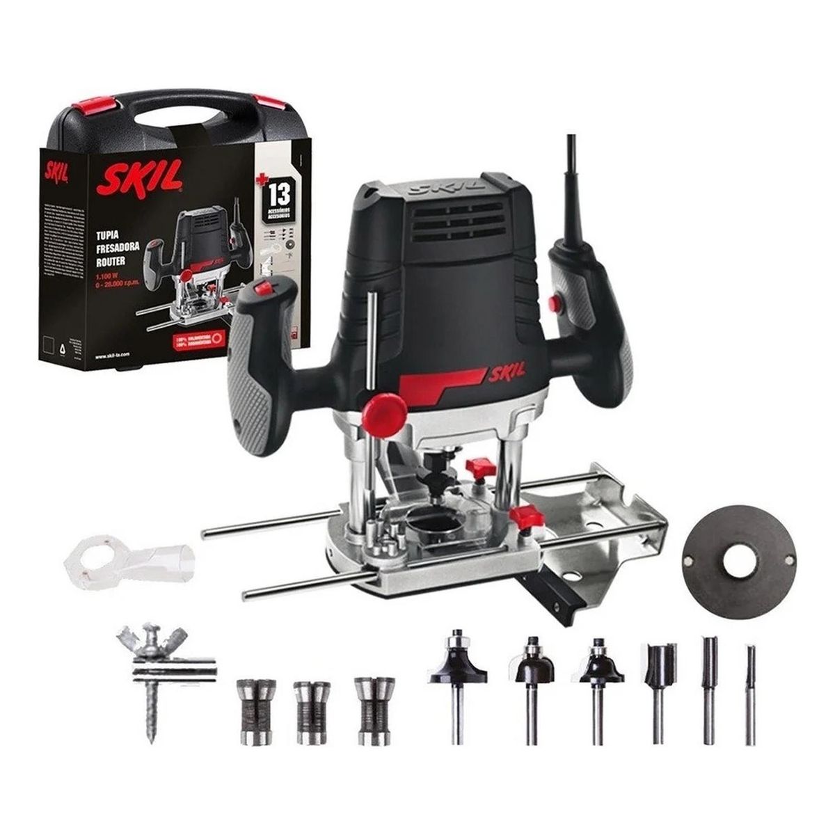 SKIL - Fresadora ruteadora 1831 skil 1100w + 13 accesorios