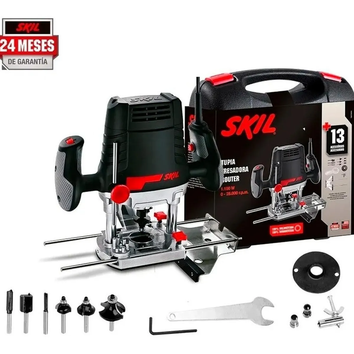 SKIL - Fresadora ruteadora 1831 skil 1100w + 13 accesorios