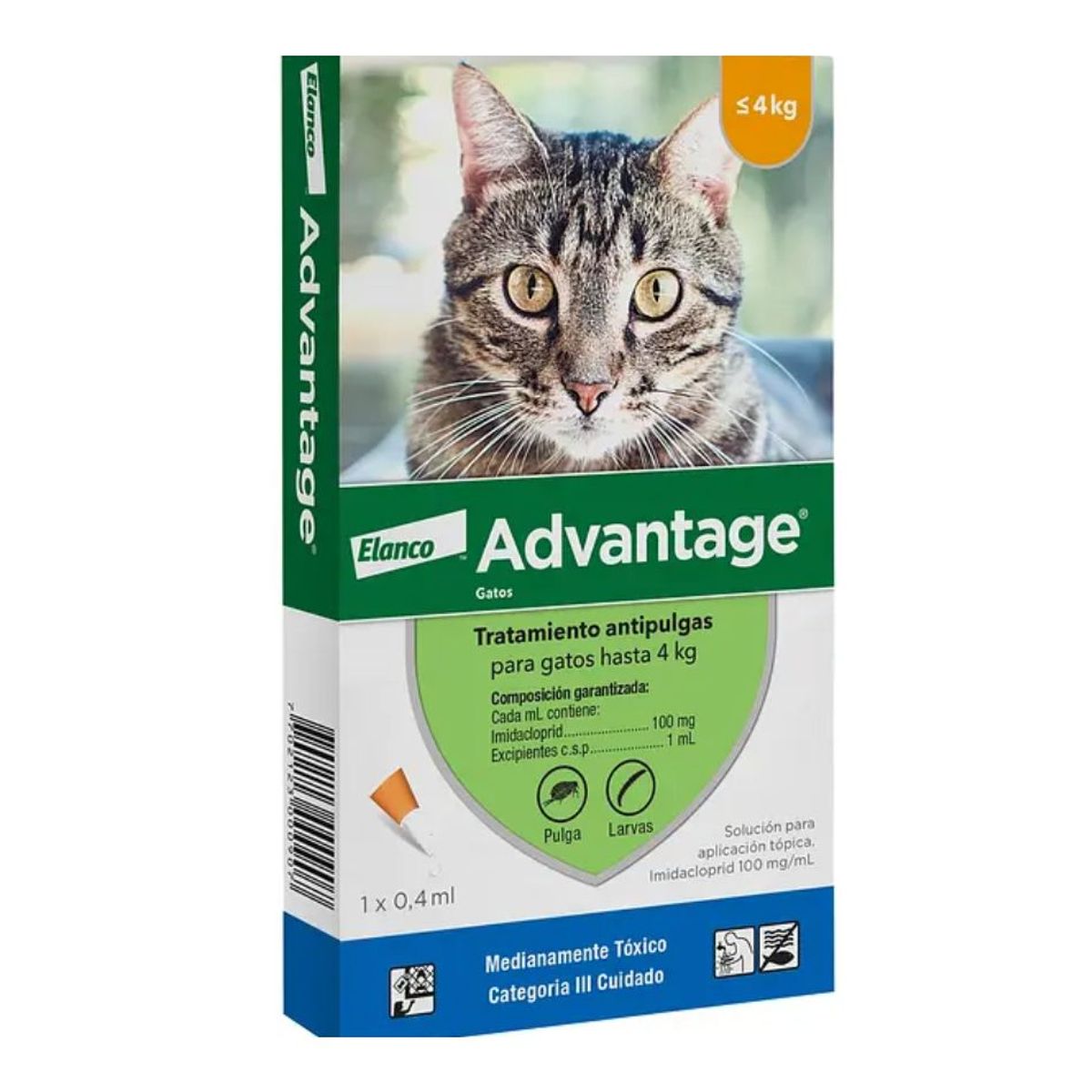 ADVANTAGE - Advantage pipeta antipulgas para gatos menor a 4 kg
