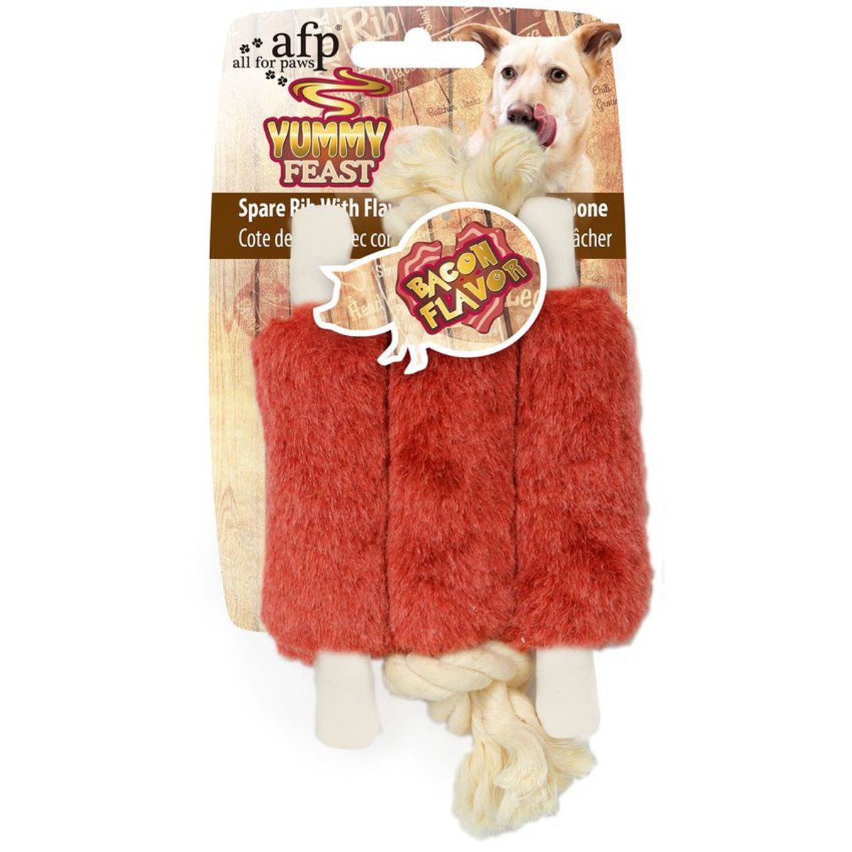 ALL FOR PAWS - Juguete costillas con sabor a tocino