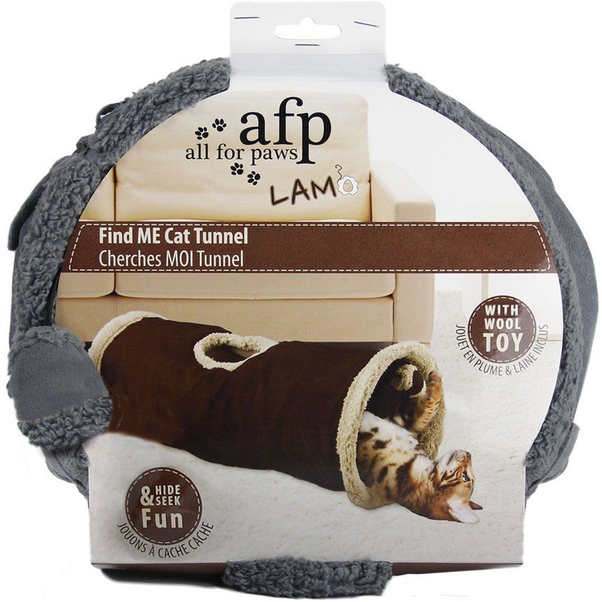 ALL FOR PAWS - Tunel para gatos -find me marron