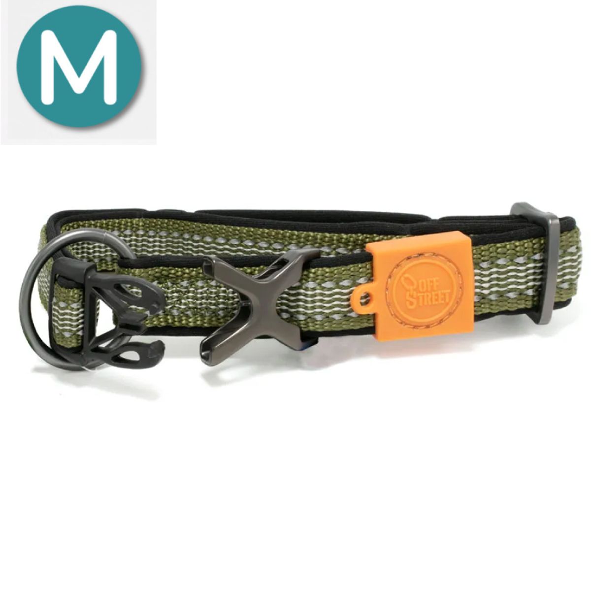 ALL FOR PAWS - Collar reflectivo para perros 3m olive green - M