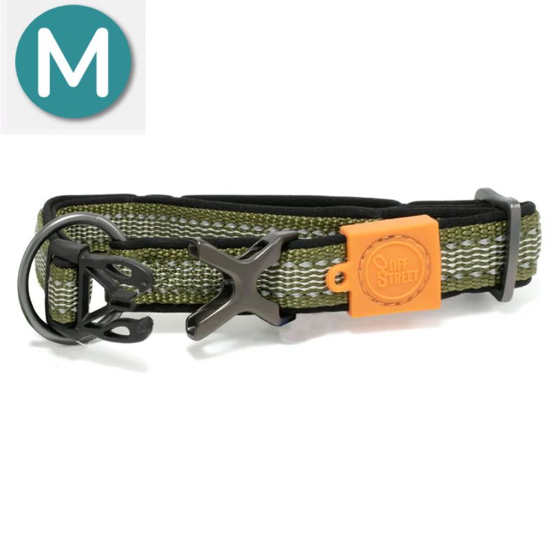 ALL FOR PAWS - Collar reflectivo para perros 3m olive green - M