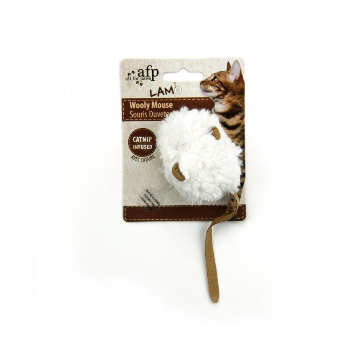 ALL FOR PAWS - Roedor con sonido para gatos - blanco