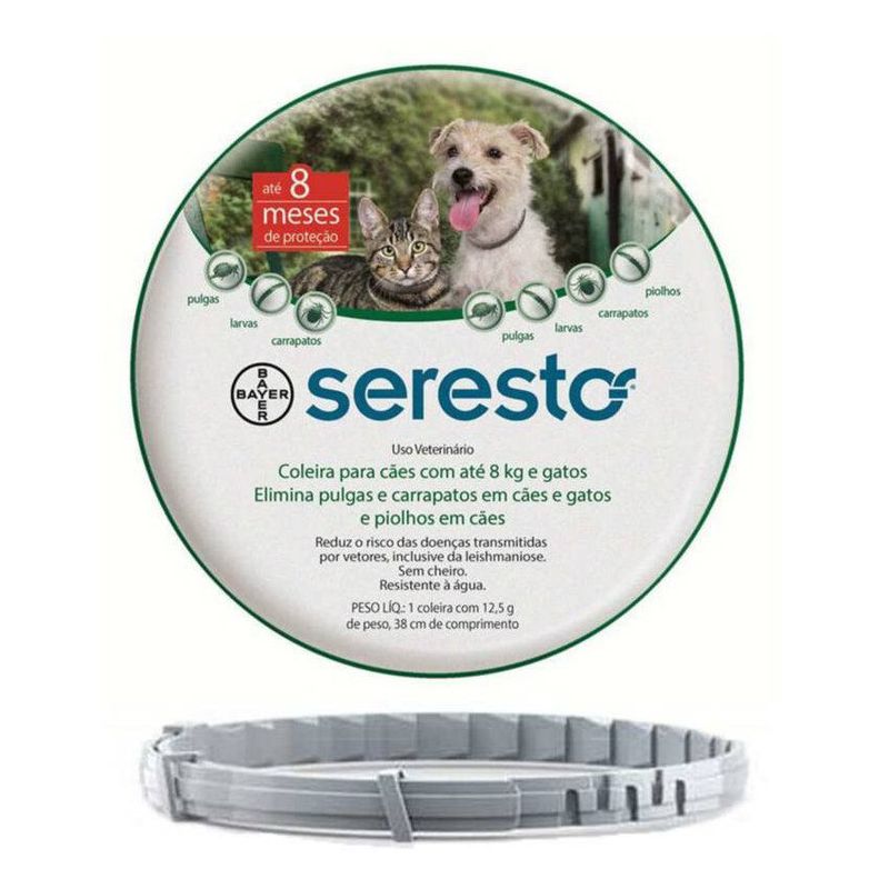 SERESTO - Seresto collar antipulgas para perros o gatos menores de 8 kg