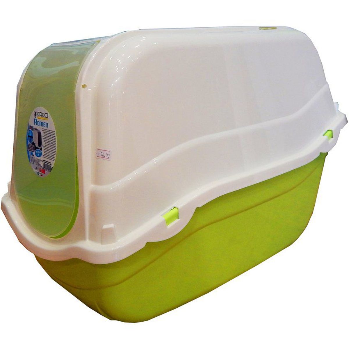 CROCI - Arenero para gatos cerrado con filtro de carbon croci - verde