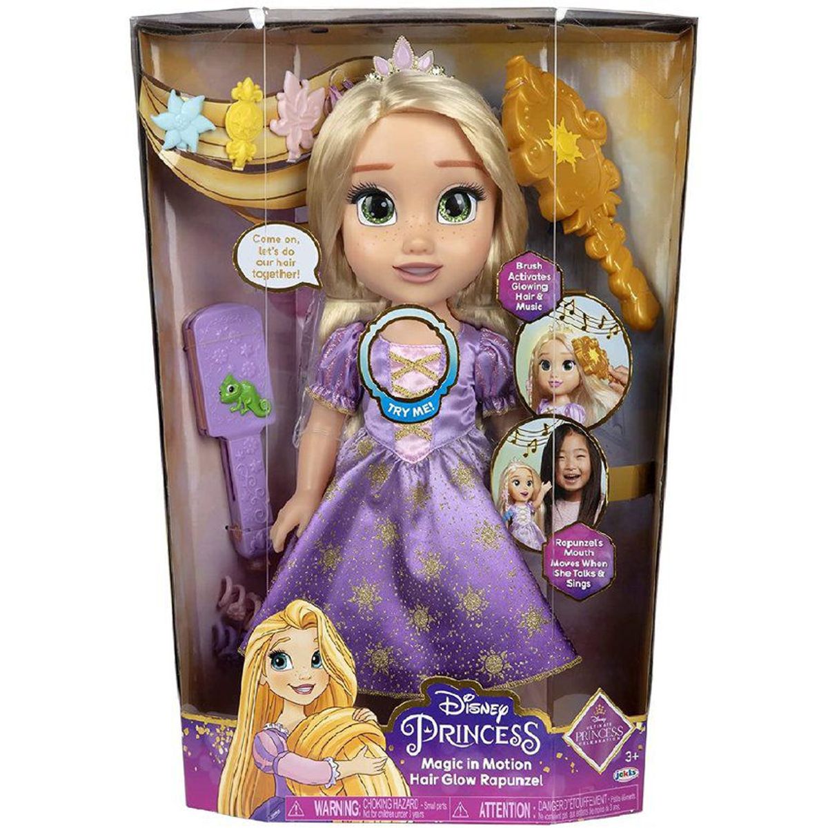 JAKKS PACIFIC - Muñeca princesa rapunzel cantante con luz 38 cm