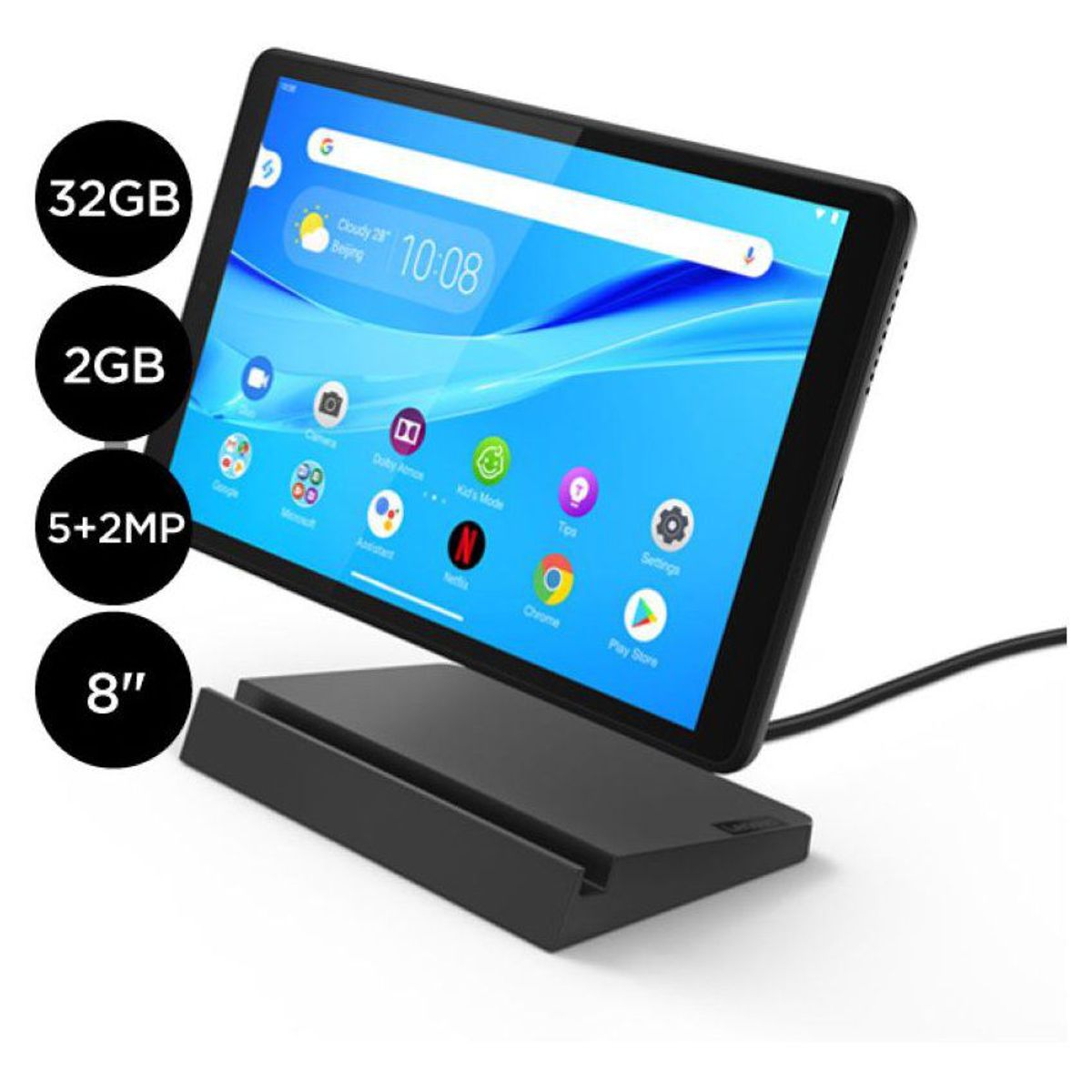 LENOVO - Tablet Lenovo Smart Tab M8 8" 2GB 32GB Smart Android 10.