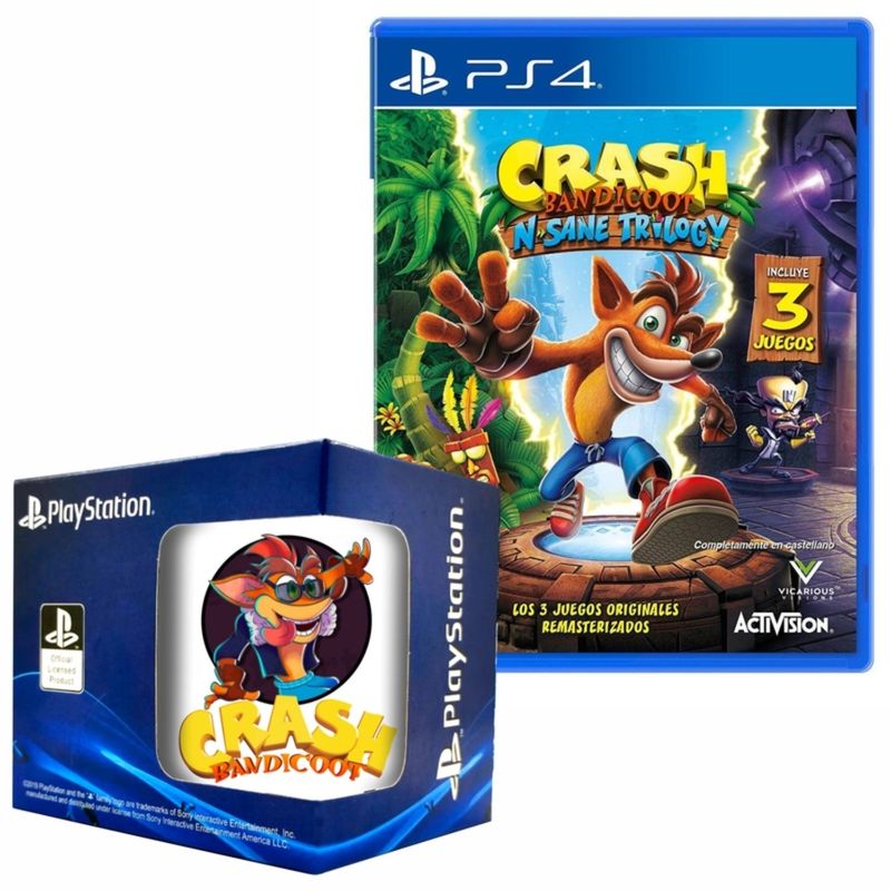 SONY - Crash Bandicoot N Sane Trilogy 2 Bonus Levels Playstation 4 + Taza