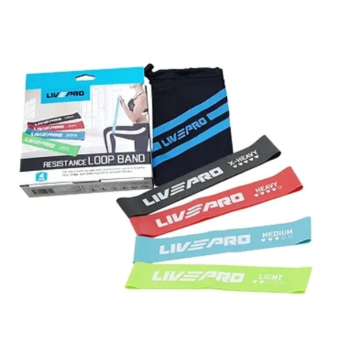 LIVEUP - Set de Minibandas x 4 Niveles Livepro®