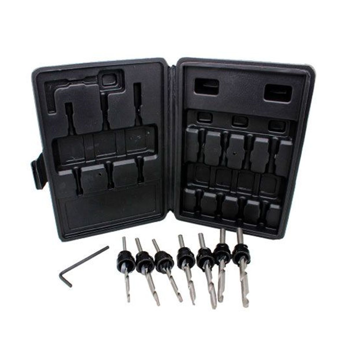 GENERICO - Brocas Avellanadoras con Tope Profunidad - Set Estuche