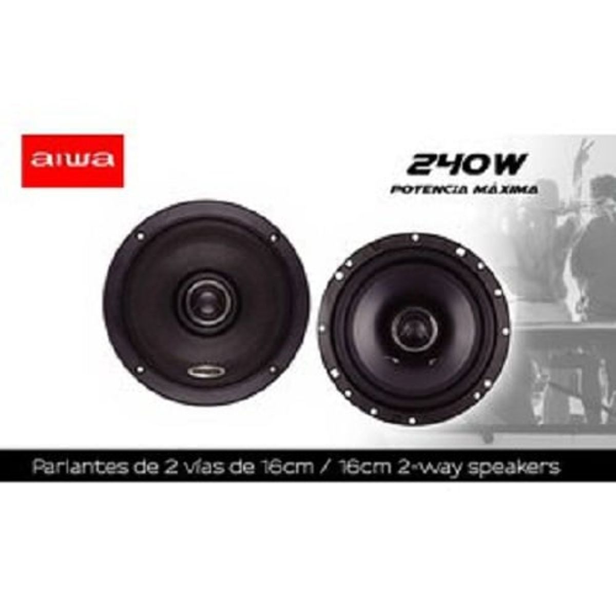 AIWA - PARLANTE PARA AUTO 16CM/ 240WTTS 2 VIAS
