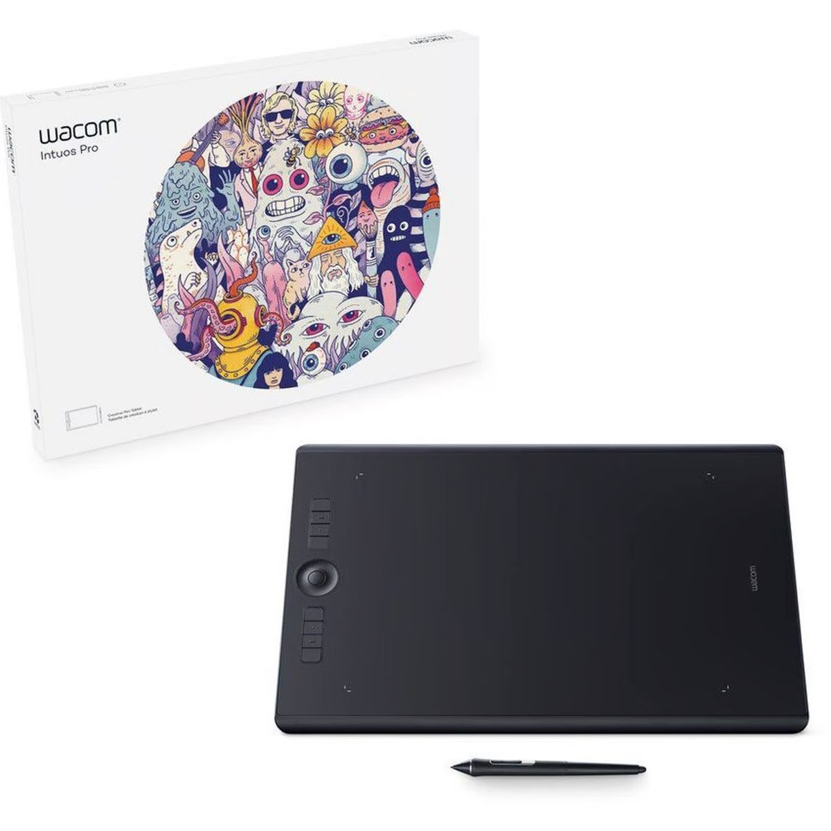 WACOM - Tableta Grafica Wacom Intuos Pro PTH-660, Touch, Medium, USB y Bluetooth,  negro.