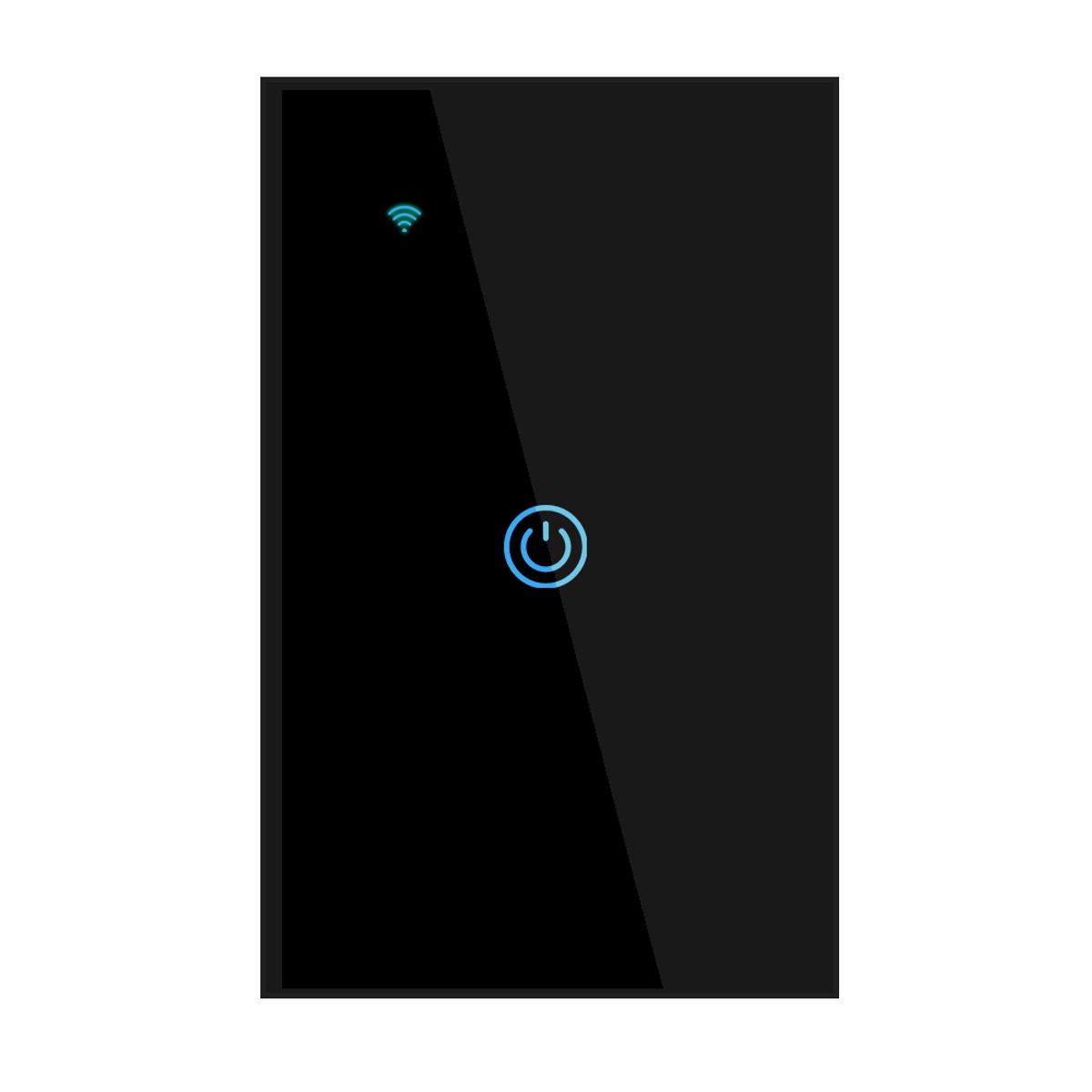 OEM - Interruptor Inteligente Wifi Táctil 1 Botón Con/Sin Neutro Negro
