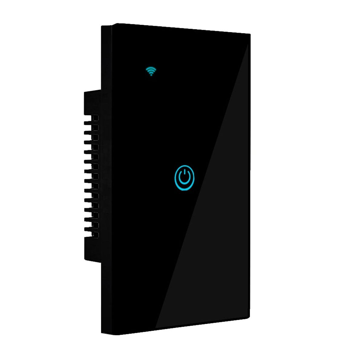 OEM - Interruptor Inteligente Wifi Táctil 1 Botón Con/Sin Neutro Negro