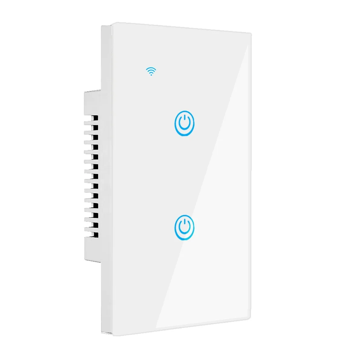 OEM - Interruptor Inteligente Wifi Táctil 2 Botones Con/Sin Neutro Blanco