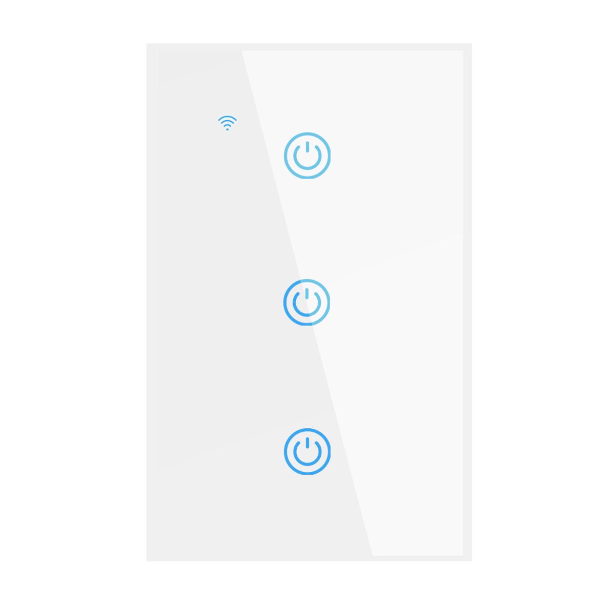 OEM - Interruptor Inteligente Wifi Táctil 3 Botones Con/Sin Neutro Blanco