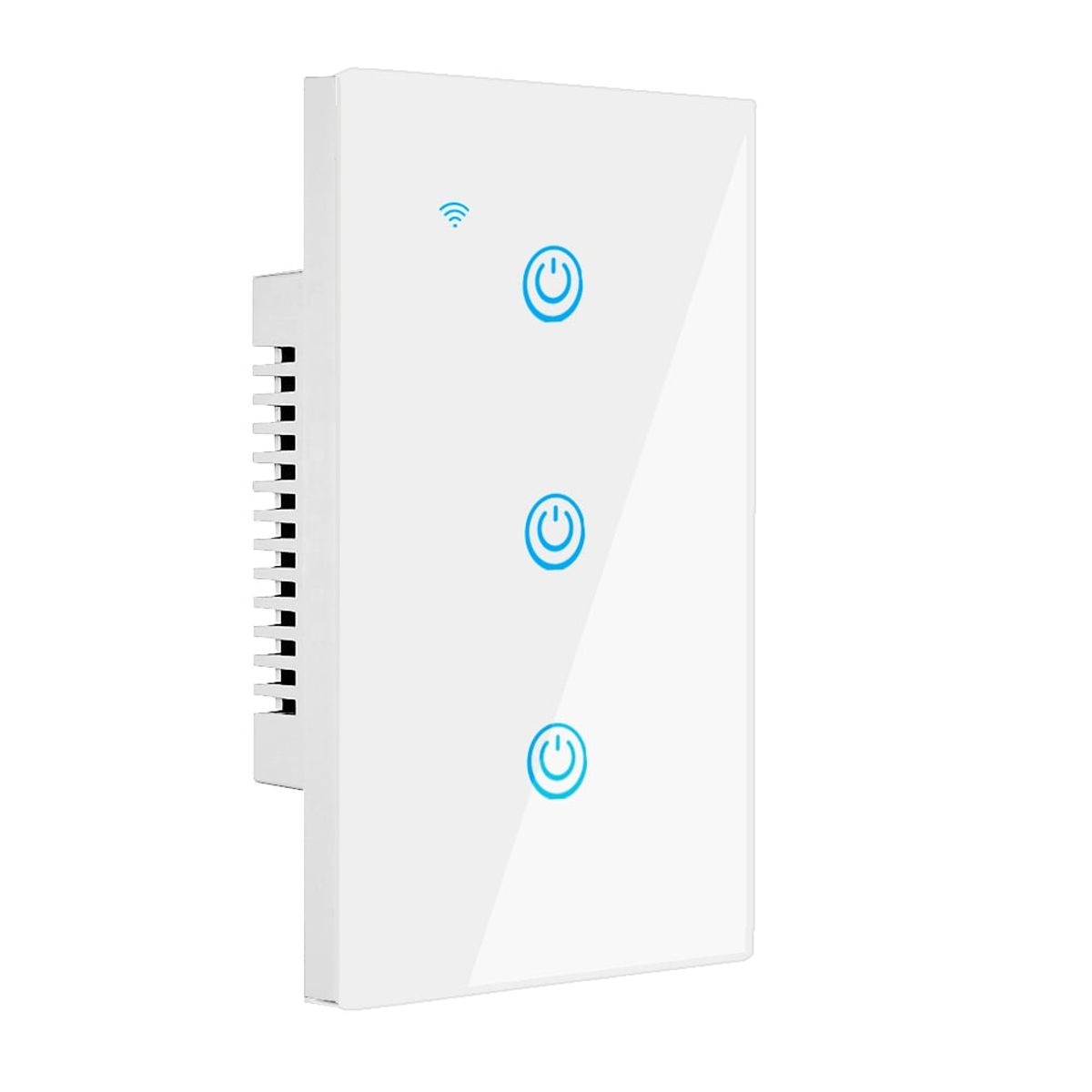 OEM - Interruptor Inteligente Wifi Táctil 3 Botones Con/Sin Neutro Blanco