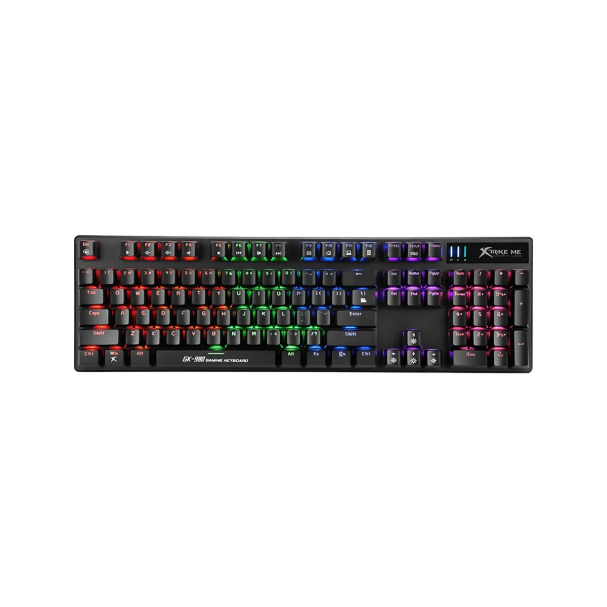 XTRIKE ME - Teclado Mecanico Gamer Xtrike Me GK-980 RGB Switch Blue 104 Teclas