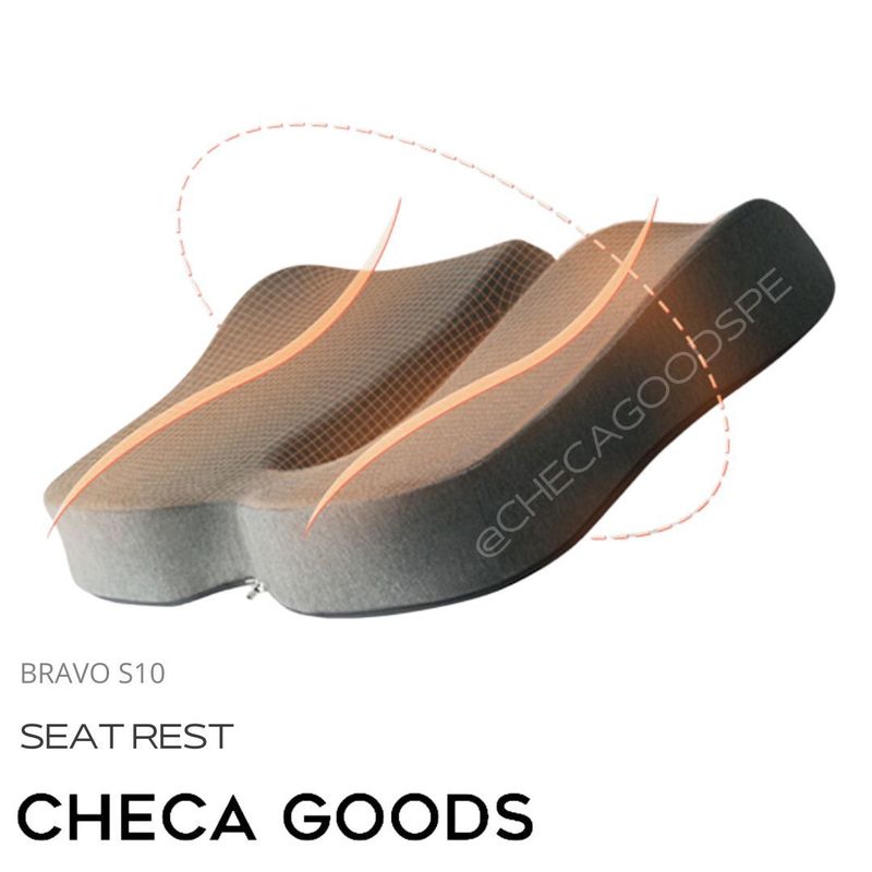 CHECAGOODS - Cojín Premium Antihemorroides Checa Goods Bravo S10 Gris Oscuro