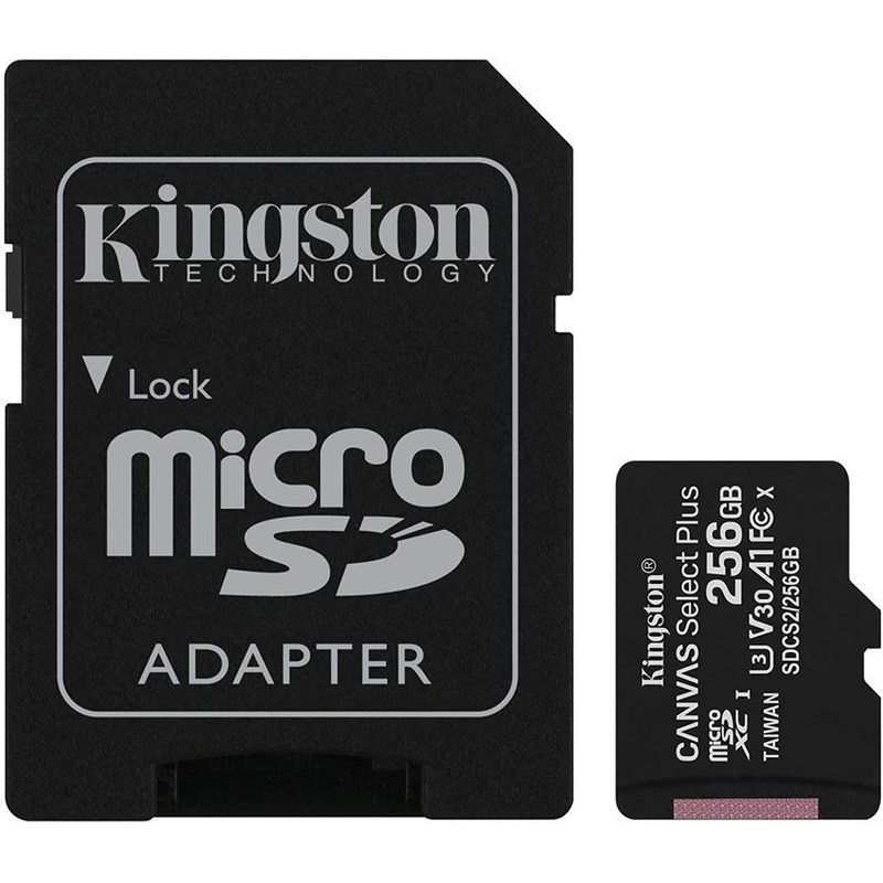 KINGSTON - Memoria micro sd kingston canvas select plus 256gb clase 10 100 mb/s