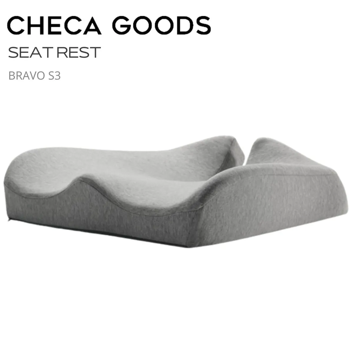 CHECAGOODS - Cojín Ergonómico Proteccion Coxis Anatómico CHECA GOODS S3 Gris Claro