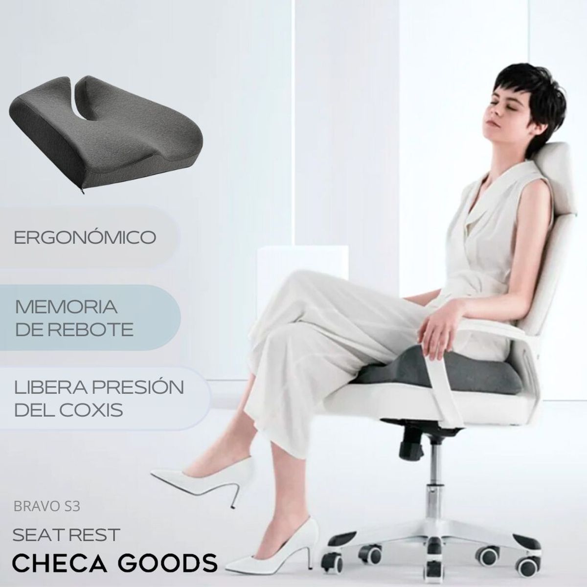 CHECAGOODS - cuidado glúteos BBL + Protección Coxis hemorroides CHECA GOODS S3