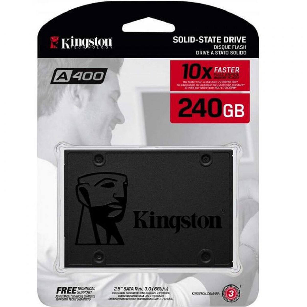 KINGSTON - Unidad de Estado Solido SSD 240GB Kingston A400 2.5