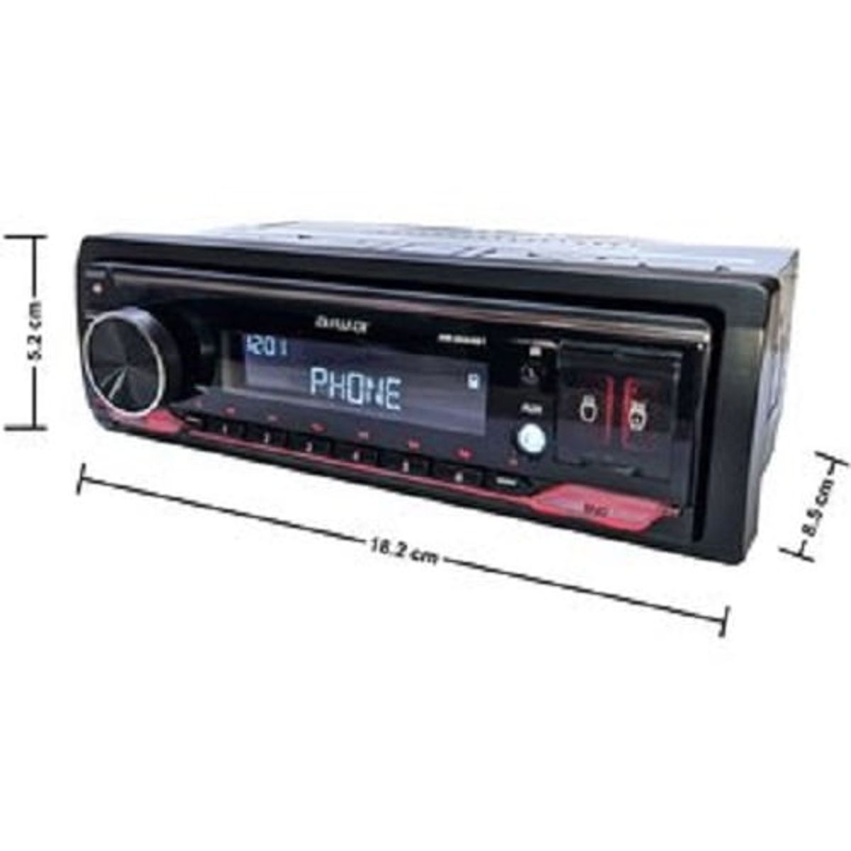 AIWA - AUTORADIO 1DIN DESMONTABLE BLUETOOTH USBX2 ILUMINACION 7 COLORES