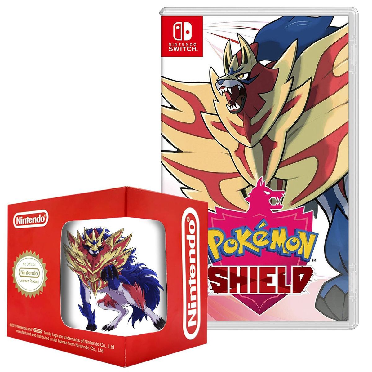 NINTENDO - Pokémon shield  escudo nintendo switch  +taza