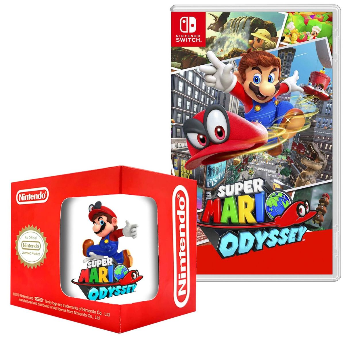 NINTENDO - Super mario odyssey nintendo switch +  taza