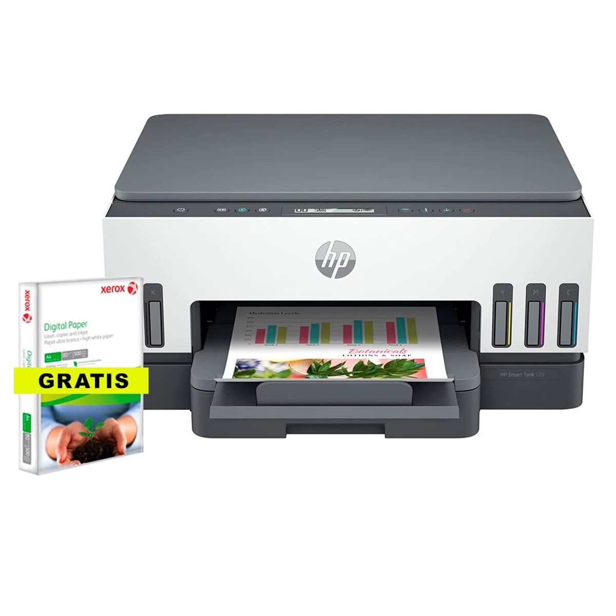 HP - Impresora HP 720 Smart Tank Multifuncional Duplex WIFI