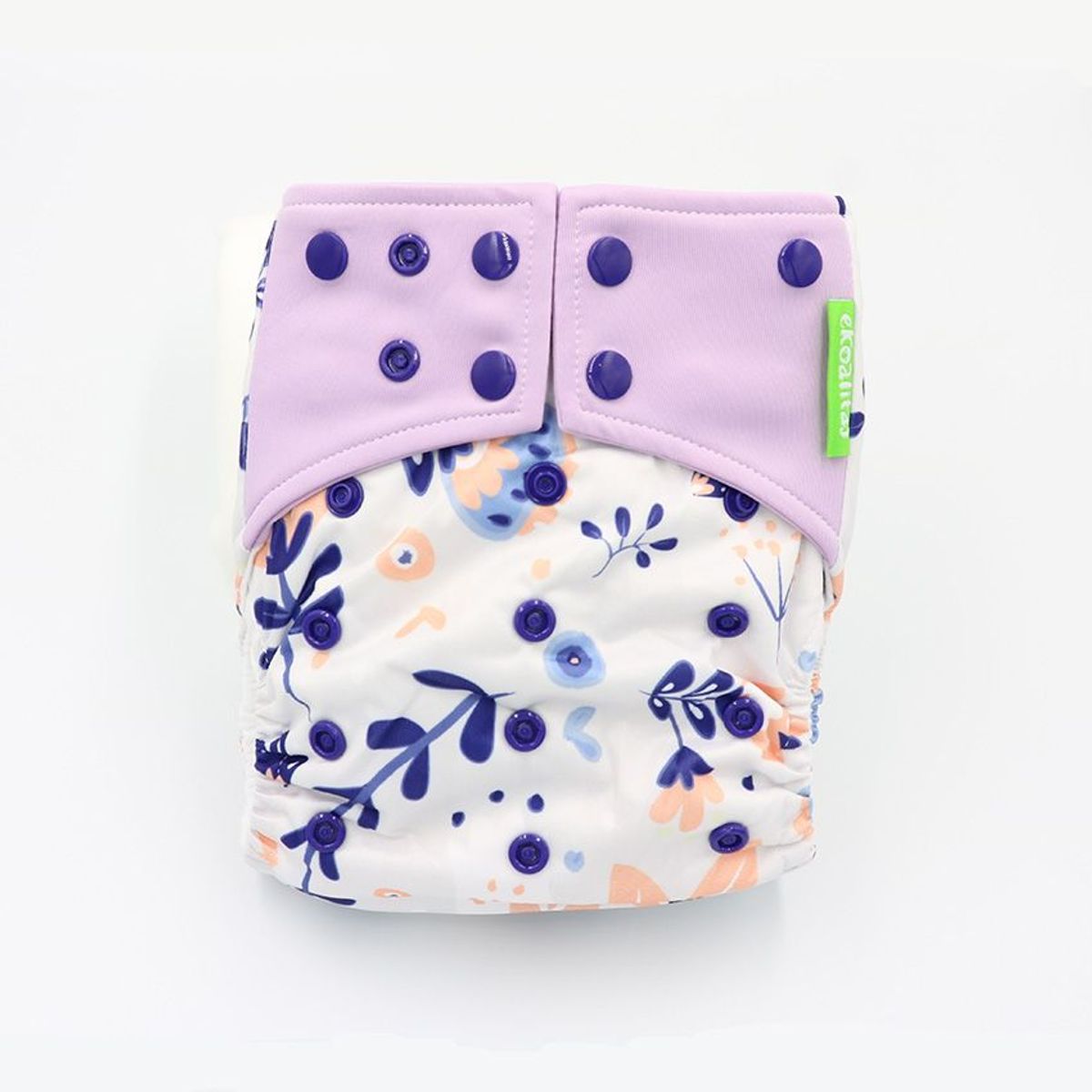 EKOALITAS - Pañal Ecológico Doble Barrera Unitalla Ekoalitas - Flores Lila
