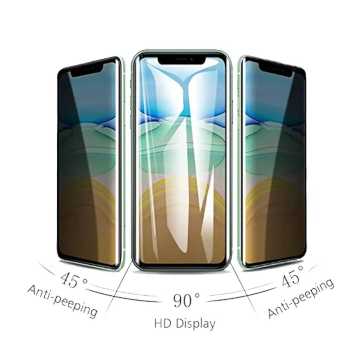 GENERICO - Protector de Pantalla Anti Espía Mica para iPhone 13 - 13 Pro