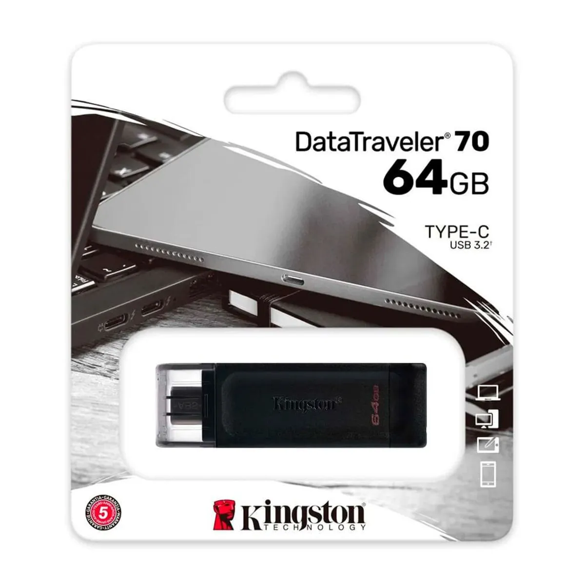 KINGSTON - MEMORIA USB TIPO C KINGSTON 64GB