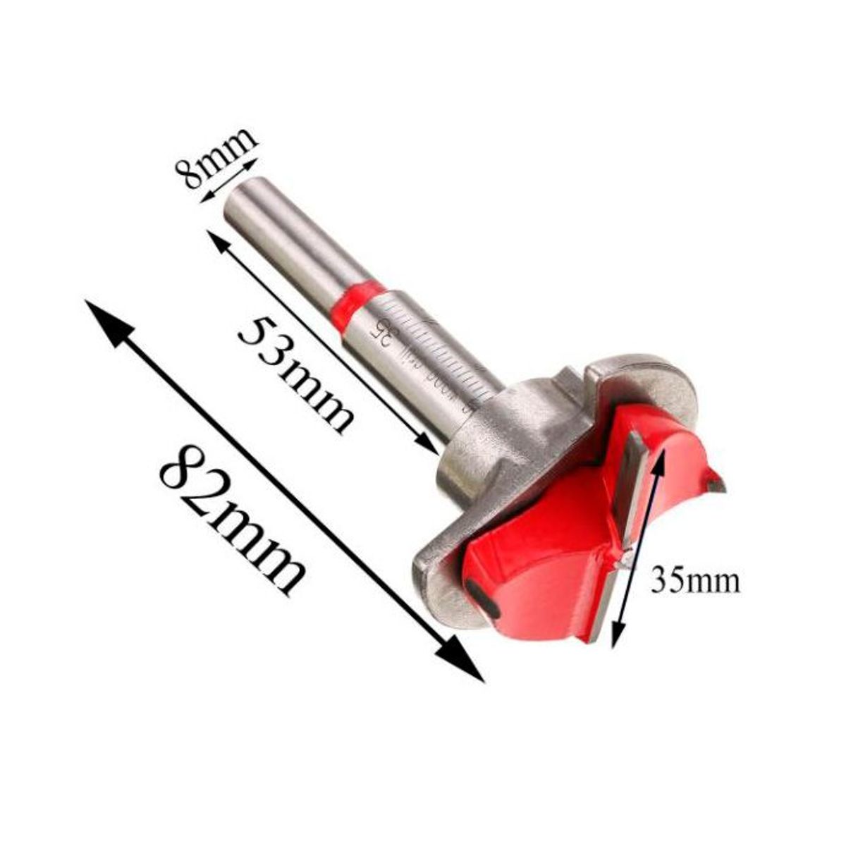 GENERICO - Broca Forstner 35mm con Tope - para Bisagra Cazoleta
