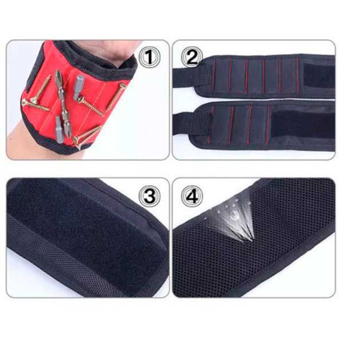 GENERICO - Brazalete Imantado o Pulsera Imantada 6 Imanes Azul