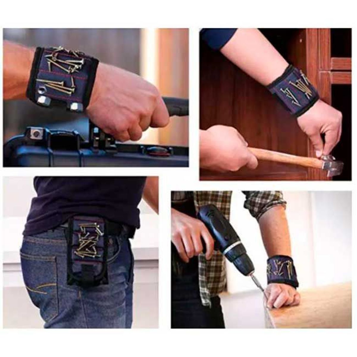 GENERICO - Brazalete Imantado o Pulsera Imantada 10 Imanes Azul