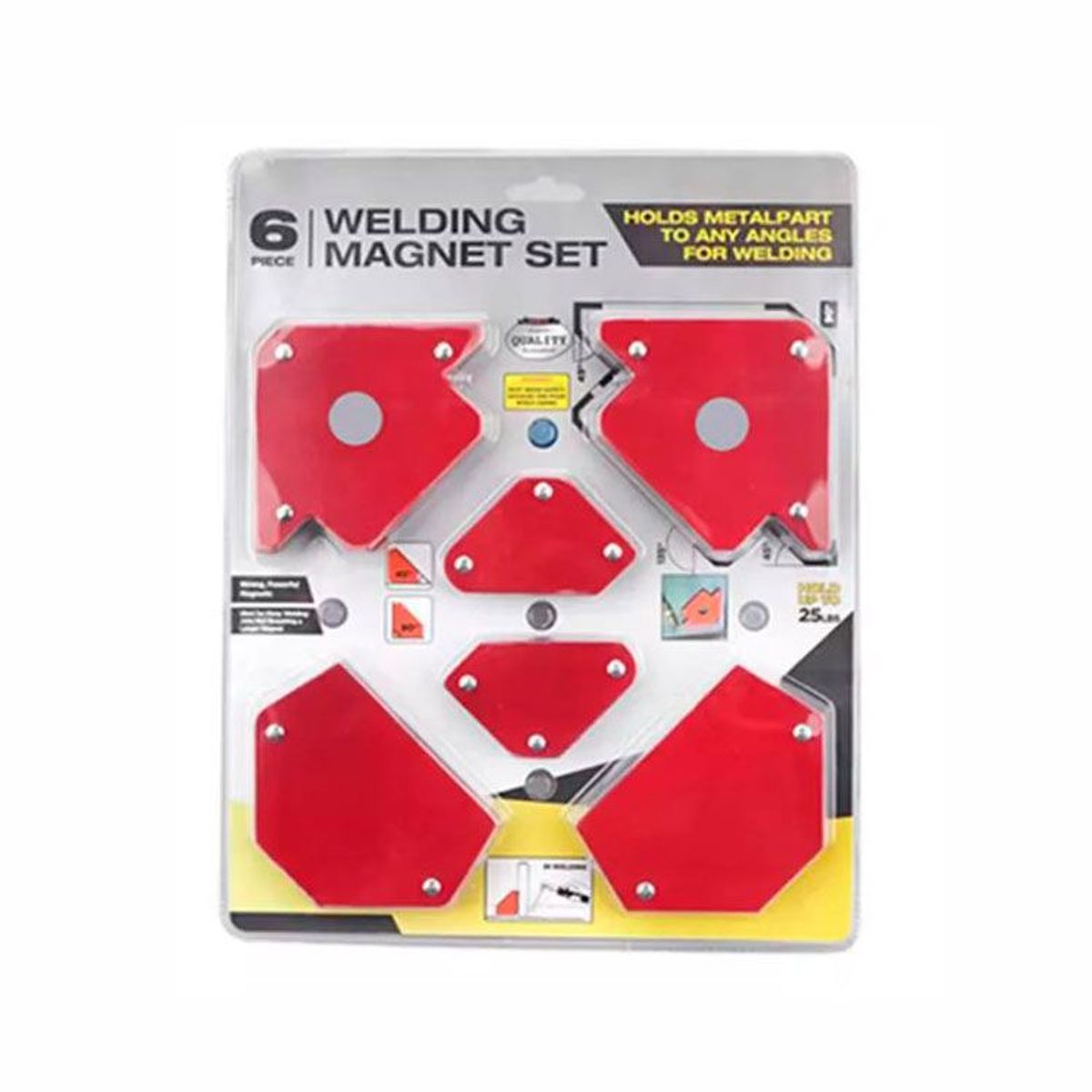 GENERICO - Angulos Imantados para Soldadura – Set 6 Piezas color rojo