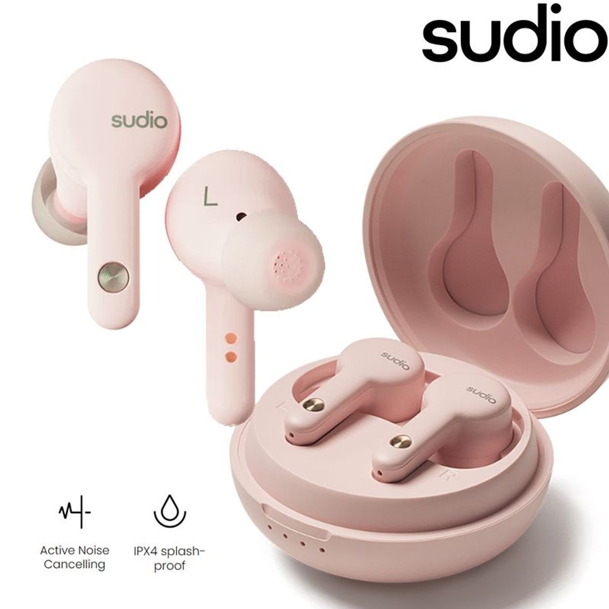 SUDIO - Audifonos Bluetooth 5.2 TWS Noise Cancelling IPX4 Sudio A2